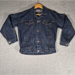 Vintage Diesel Denim Jacket Cropped Trucker Women Size 34 Blue Modern Basic Y2K